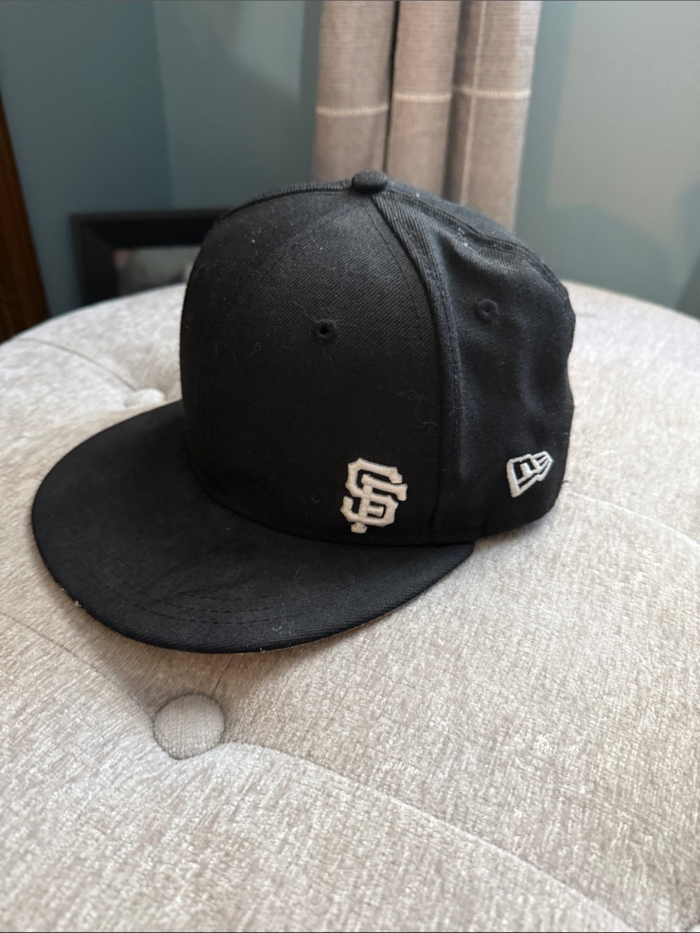 New Era Kids San Francisco SF Logo Black and White Cap